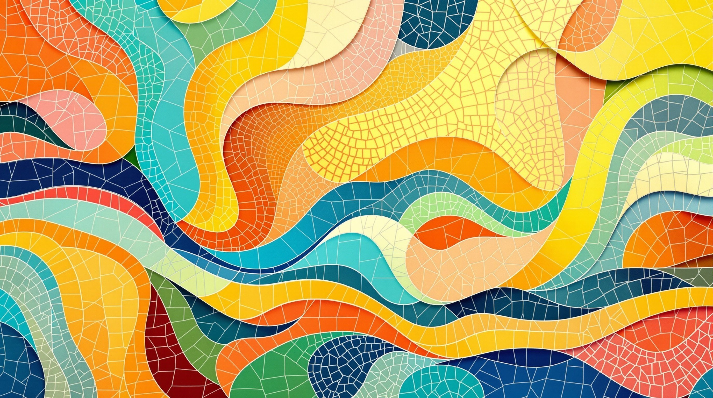 Gaudí style digital marketing mosaic background - Chamelemon Agency